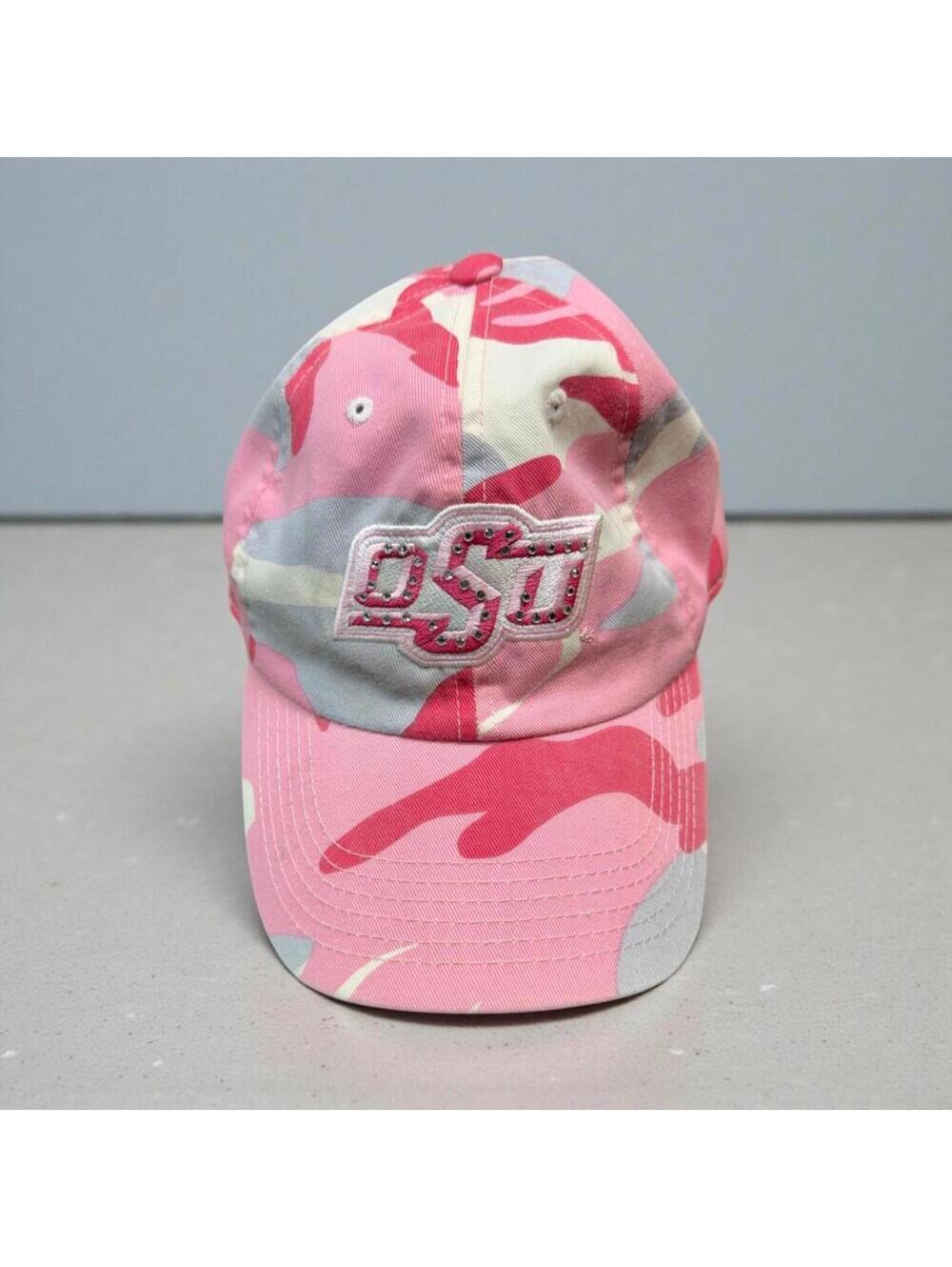 OSU Pink Camo Baseball Hat Adjustable Oklahoma State Cowboys Cap